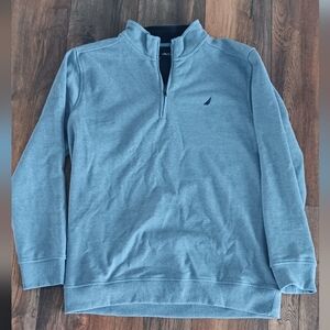 Nautica Men's Blue Zip-Up Sweater